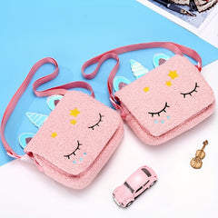 Kids Cartoon Shoulder Bag Plush Crossbody Bag