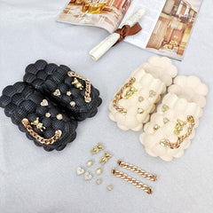 10pcs Golden Shoe Accessories Set