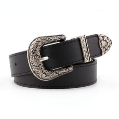 Retro Wide Waist Belt with Tassel Buckle for Men