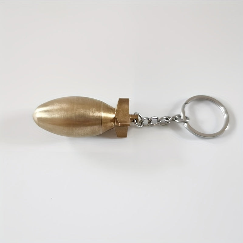 Creative Bomb Shaped Medicine Bottle Keychain Waterproof Sealed Jar Pendant