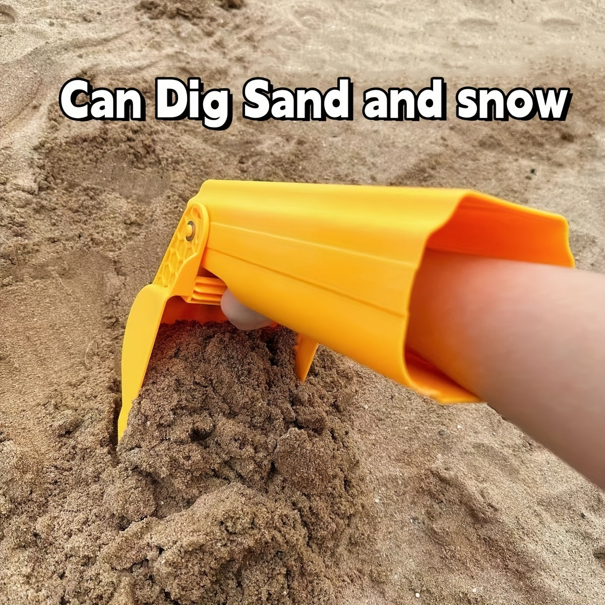 Multifunctional Beach and Snow Toy Yellow Plastic Sand Shovel for Kids