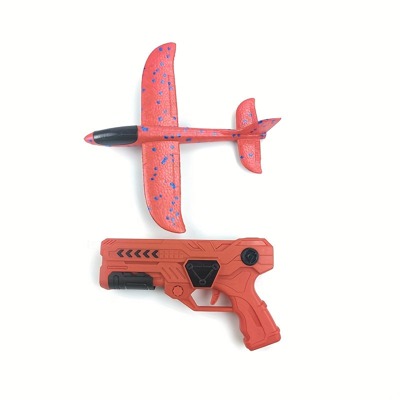 Foam Airplane Launching Gun Colorful Durable Toy