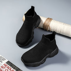 Boy's High Top Sock Shoes Non Slip Soft Sole Sneakers For Kids