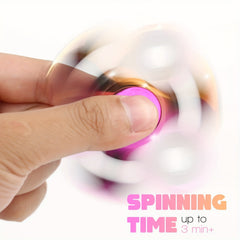 2pcs FIGROL Metal Feel Spinner Toys Stainless Steel Bearings Multicolor Pink