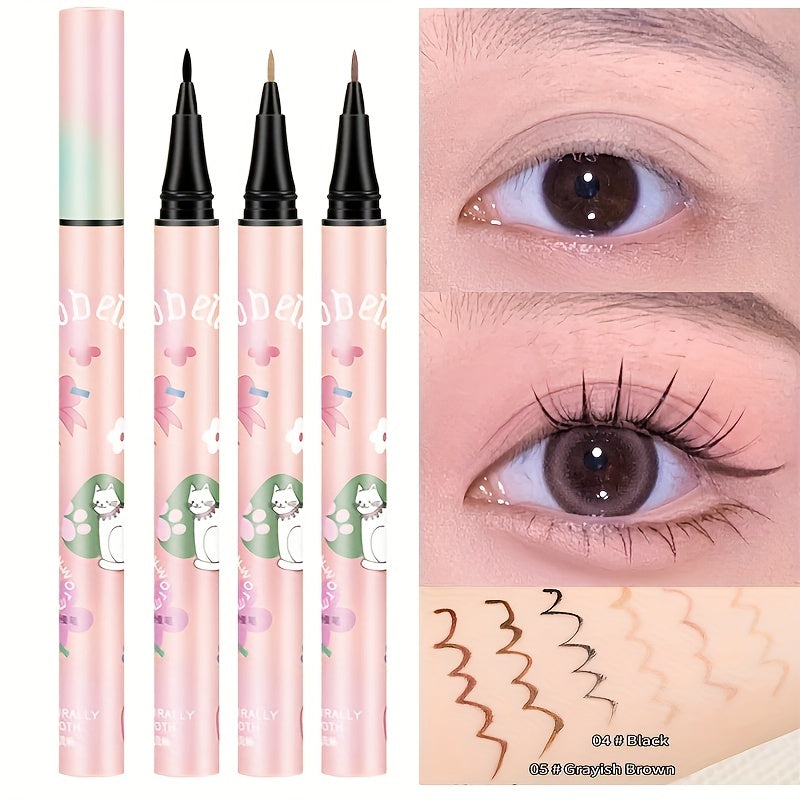 Ultra Fine Liquid Eyeliner Brightens Eyelids Waterproof Non-Smudge