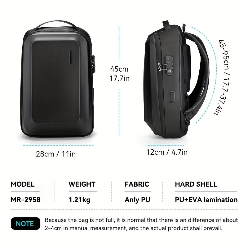 MARK RYDEN Backpack With Lock Men Business Laptop Bag Waterproof