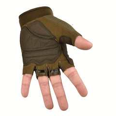 Fingerless Knuckle Tactical Gloves for Motorcycle Shooting Climbing