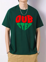 Colorful Letter Pattern Men's Graphic Cotton Tee