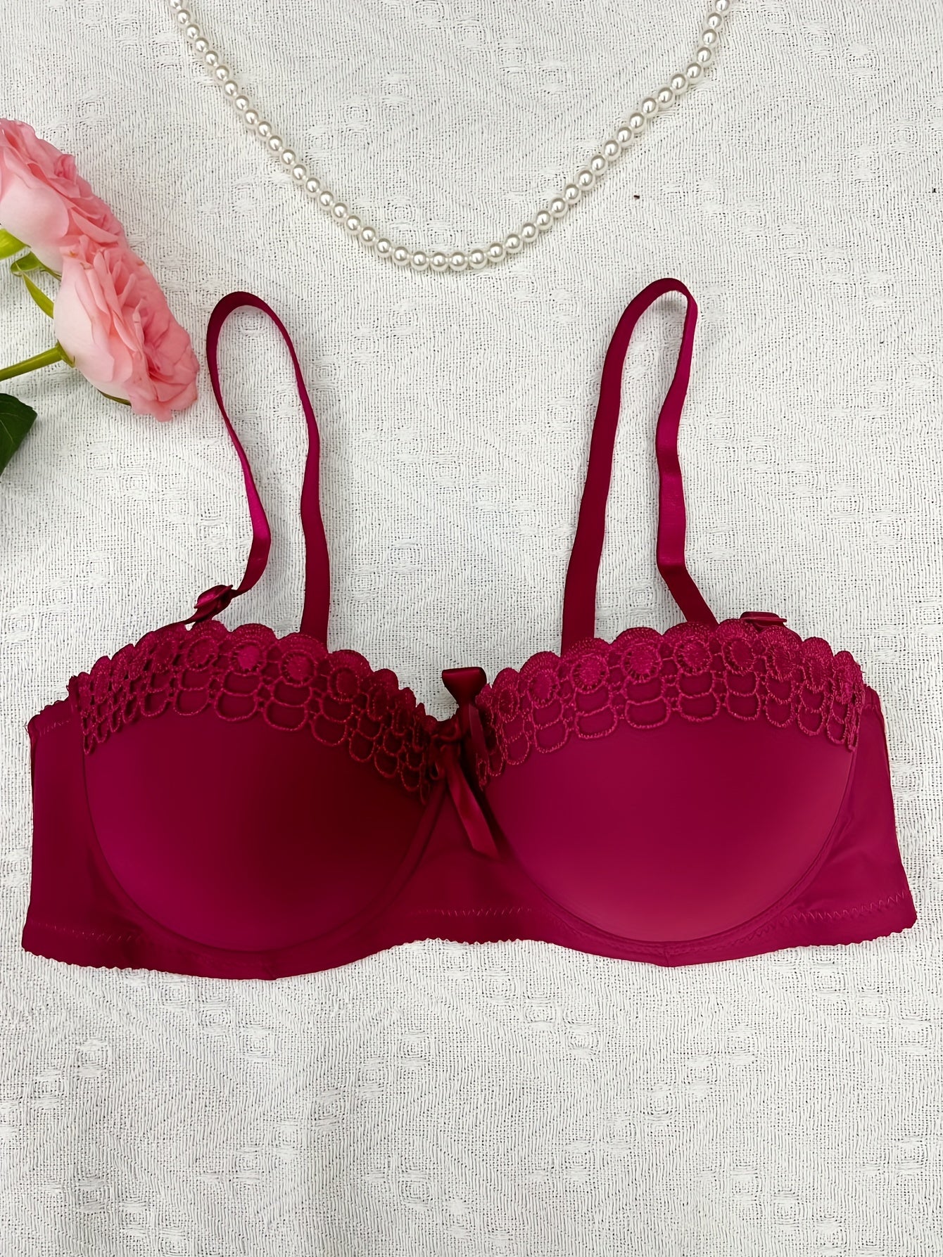 Lace Push Up Bra Comfy & Breathable Women's Underwear
