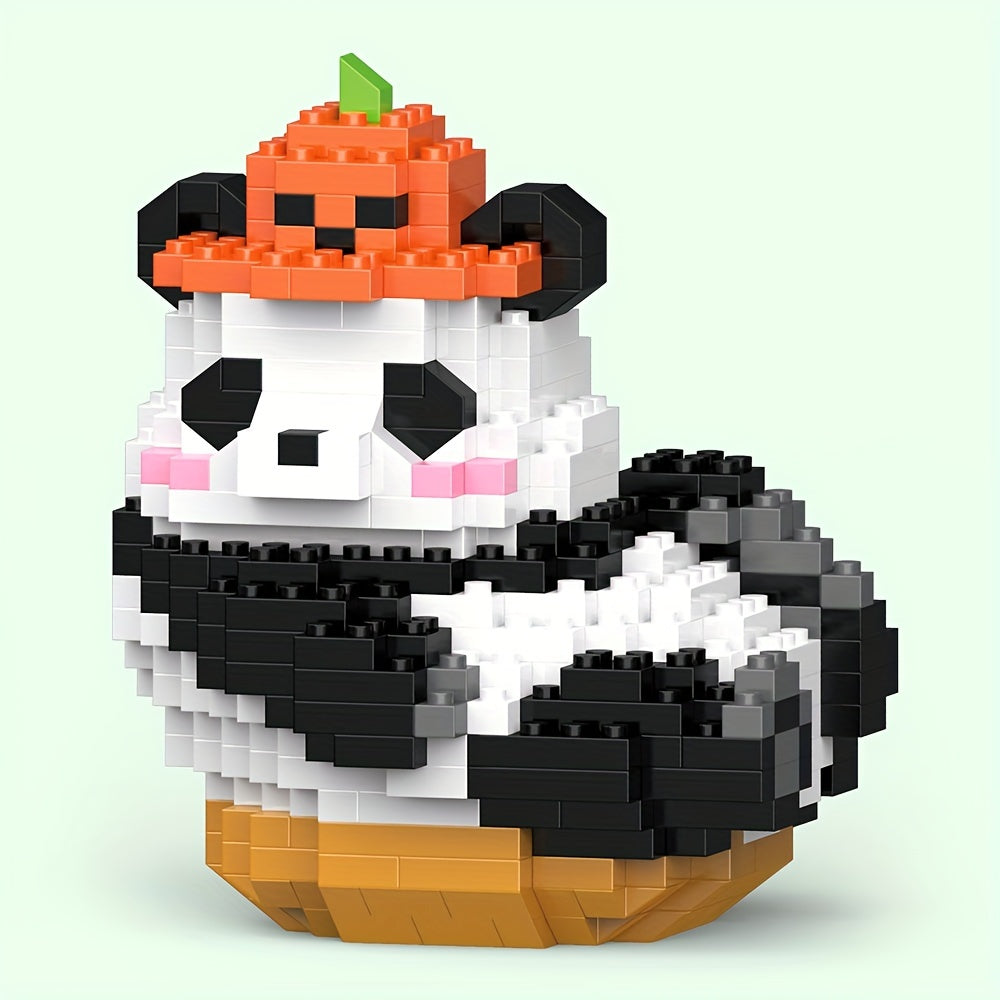 Panda Pumpkin Hat Building Blocks Toy