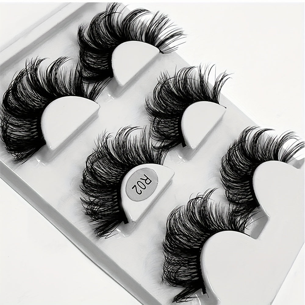 Thick 3D Crisscross False Eyelashes Long Mink Lashes For Women