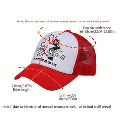 Star Bear Print Trucker Hat Mesh Baseball Cap Adjustable Sun Shade Dad Hats