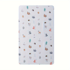 Forest Animals Print Soft Crib Sheet for Boys & Girls 0-3 Years