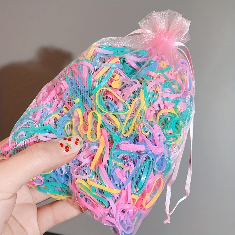 1000pcs Disposable Hair Tie Hair Bands Ponytail Holders for Baby