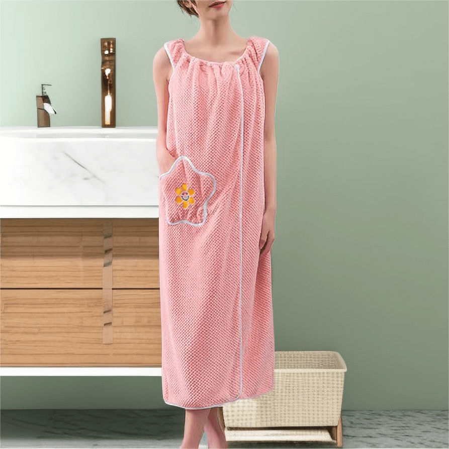 Adults Wearable Bath Towel with Star Pockets