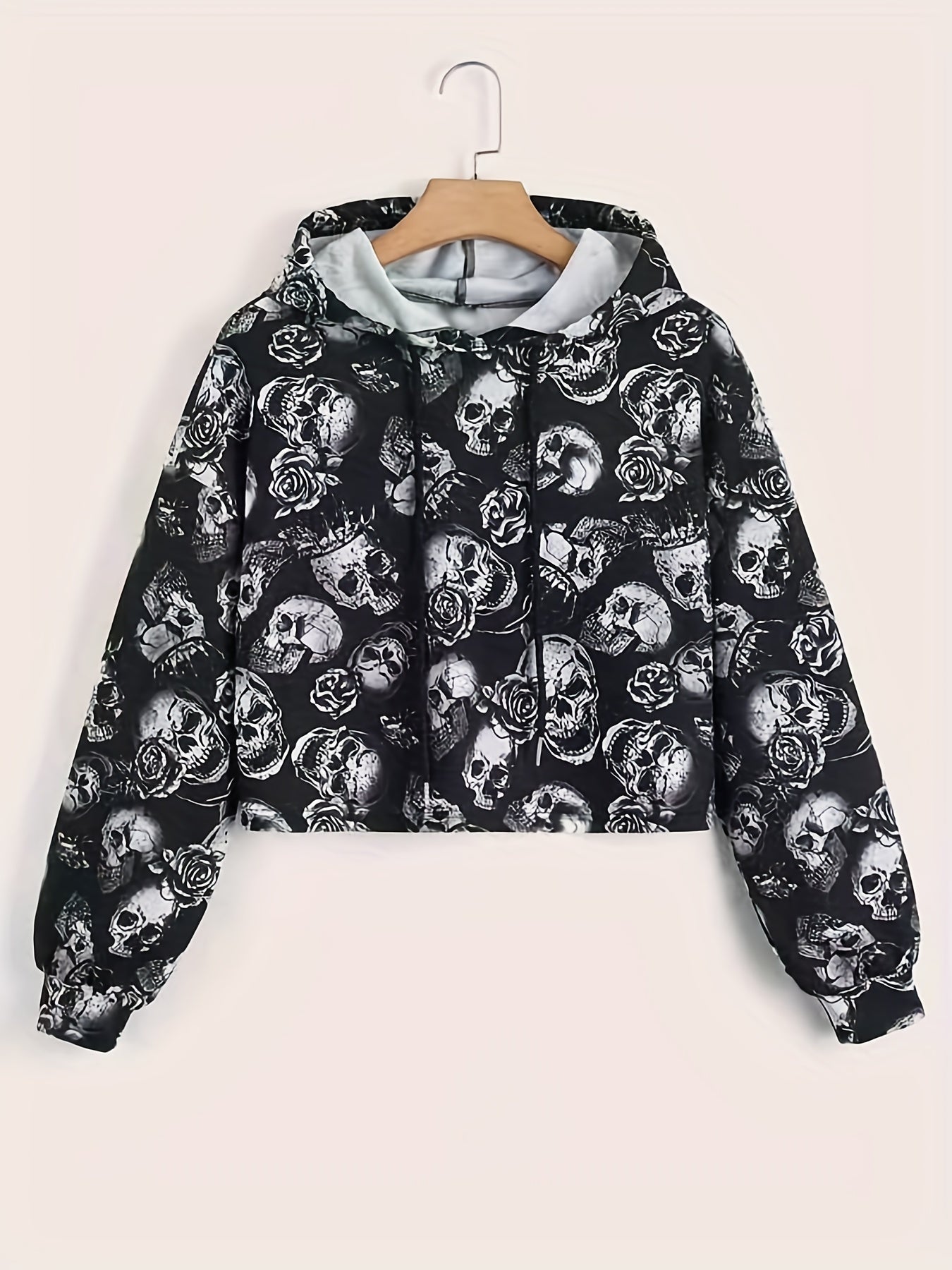 Halloween Skull Print Hoodie Women's Sweatshirt