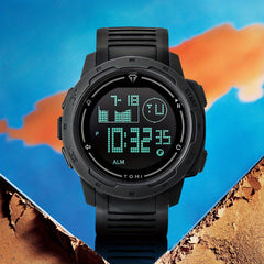 Boys & Teenagers Large Dial Sports Multifunctional Luminous Watch