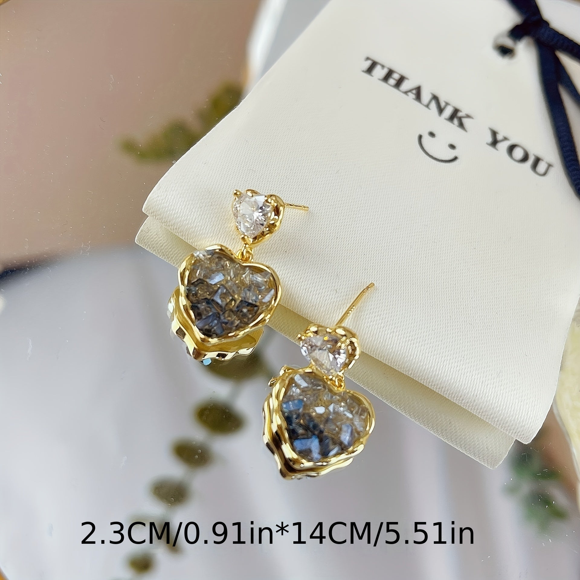 Crystal Love Stud Earrings for Women