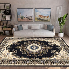 Fluffy Faux Wool Area Rug Non-slip Large Carpet Vintage Oriental Design