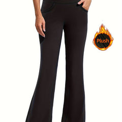 Fleece Lined High Waist Bell Bottom Yoga Pants