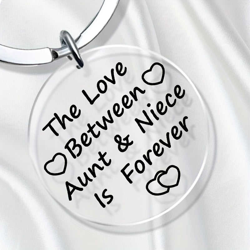 Aunt Niece Love Forever Keychain Metal Key Ring Gift
