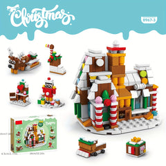 Christmas Scene Building Blocks DIY Decoration Ornaments Children's Toys