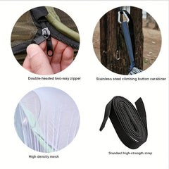 Portable Camping Hammock with Mosquito Net & Carabiner