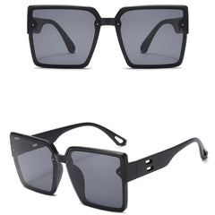 Men's Large Square Frame Sunglasses with Glasses Case