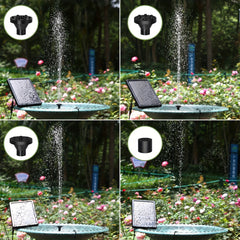 5W Solar Fountain DIY Water Feature with 6 Nozzles
