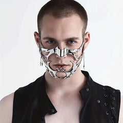 Gothic Punk Silvery Mask for Parties