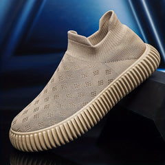 Men's Knit Slip-On Casual Shoes for Traveling Jogging