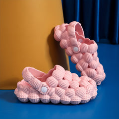 Girl's Ultra Soft Massage Bubble Slides Relaxable Non Slip Spa Slippers