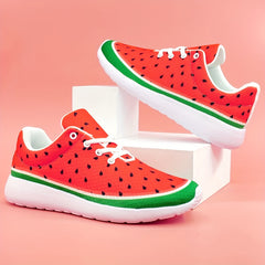 Watermelon Print Lightweight Running Shoes Funny Design