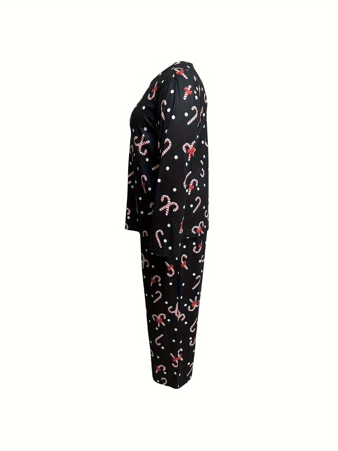 Xmas Lounge Set Women's Lollipop & Polka Dot Print Tee & Pants