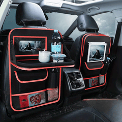 Car Backseat Storage Bag Tablet Holder Foldable Table