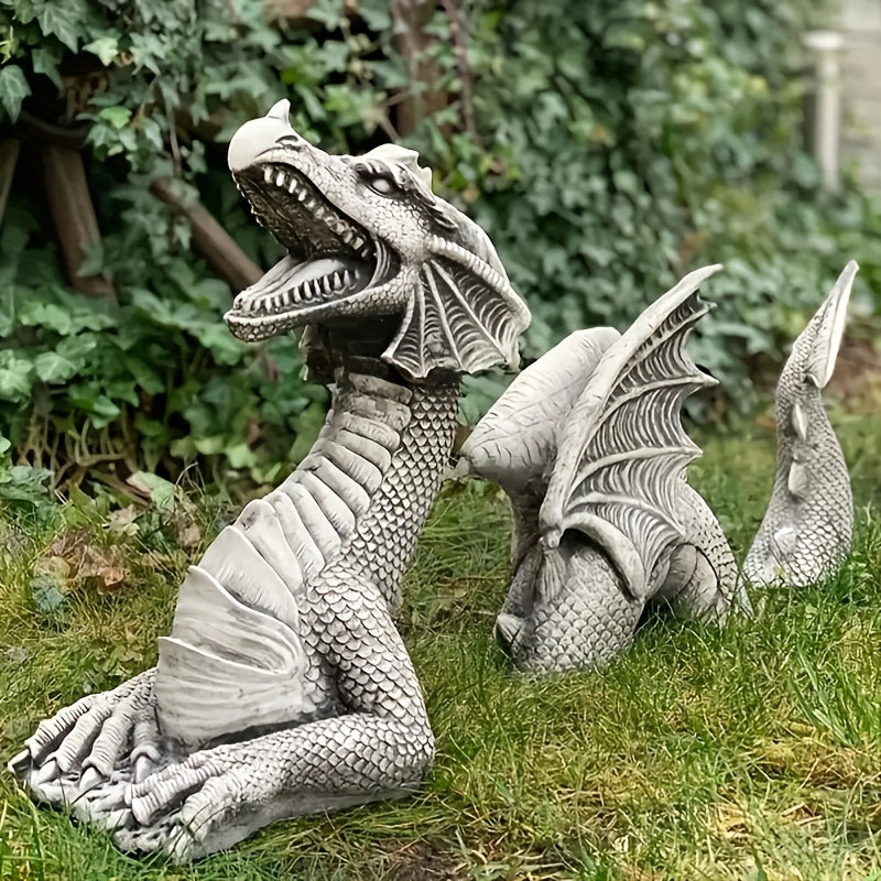 Gothic Dragon Head Statue Home Garden Decor
