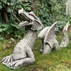 Gothic Dragon Head Statue Home Garden Decor