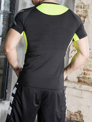 Men's Short Sleeve Compression Shirt Moisture Wicking Baselayer