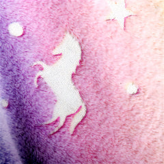 Glow In The Dark Unicorn Blanket Soft Fleece Throw Gift