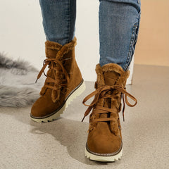 Plush Lined Thermal Snow Boots Non Slip Winter Warm Shoes