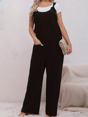 Women's Crew Neck Jumpsuit Sleeveless Casual