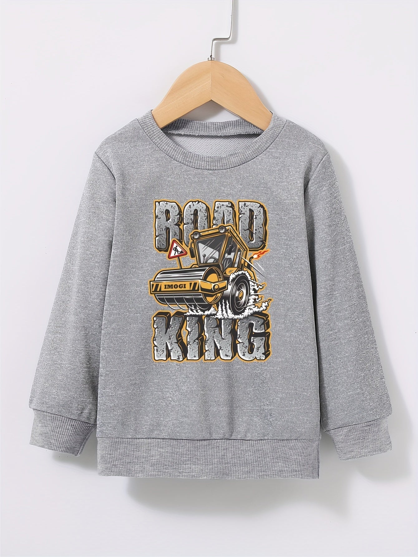 Kid's Cartoon Truck Sweatshirt Long Sleeve Top