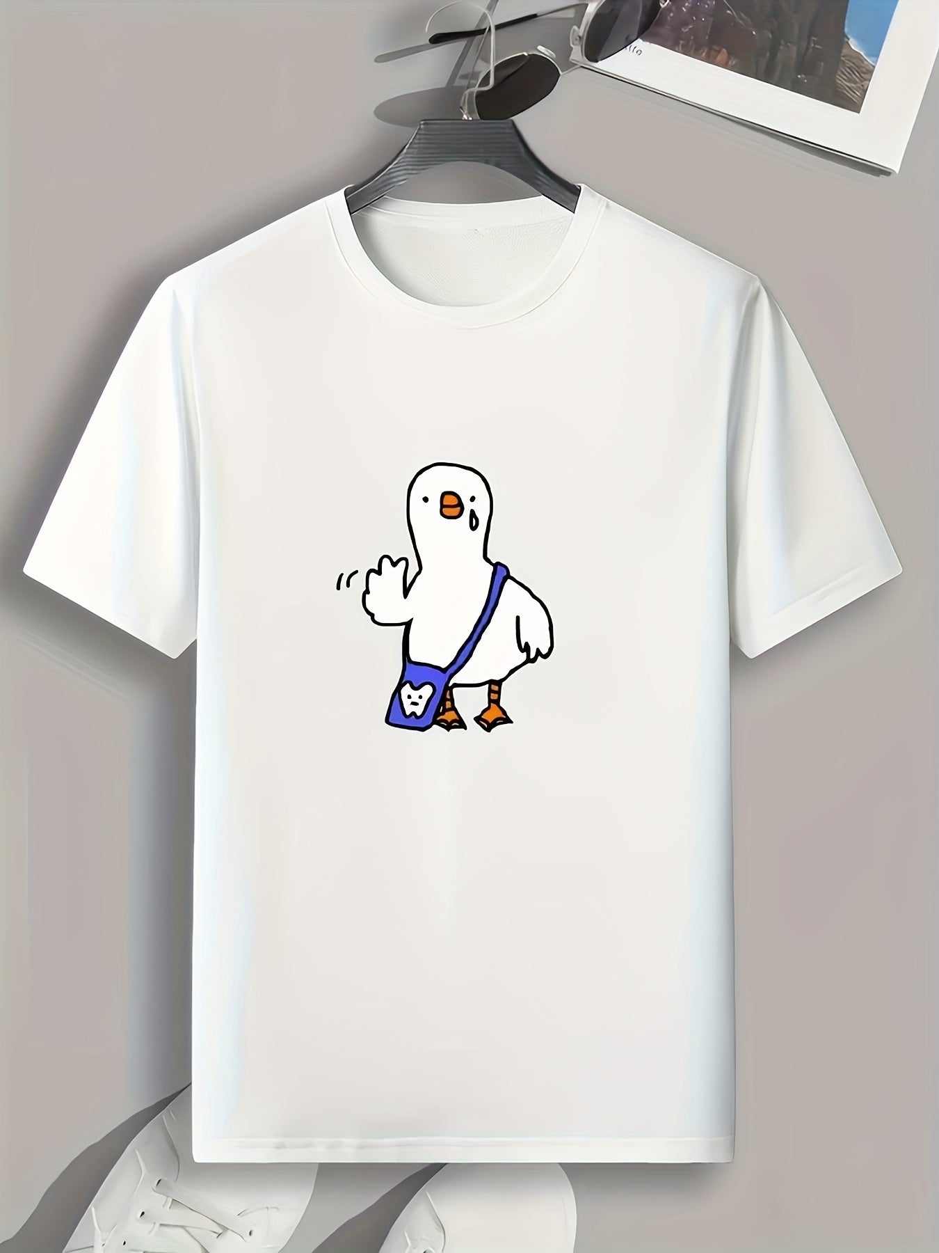Goose Print Men's Graphic T shirt Casual Comfy Tees For Summer Mens Clothing