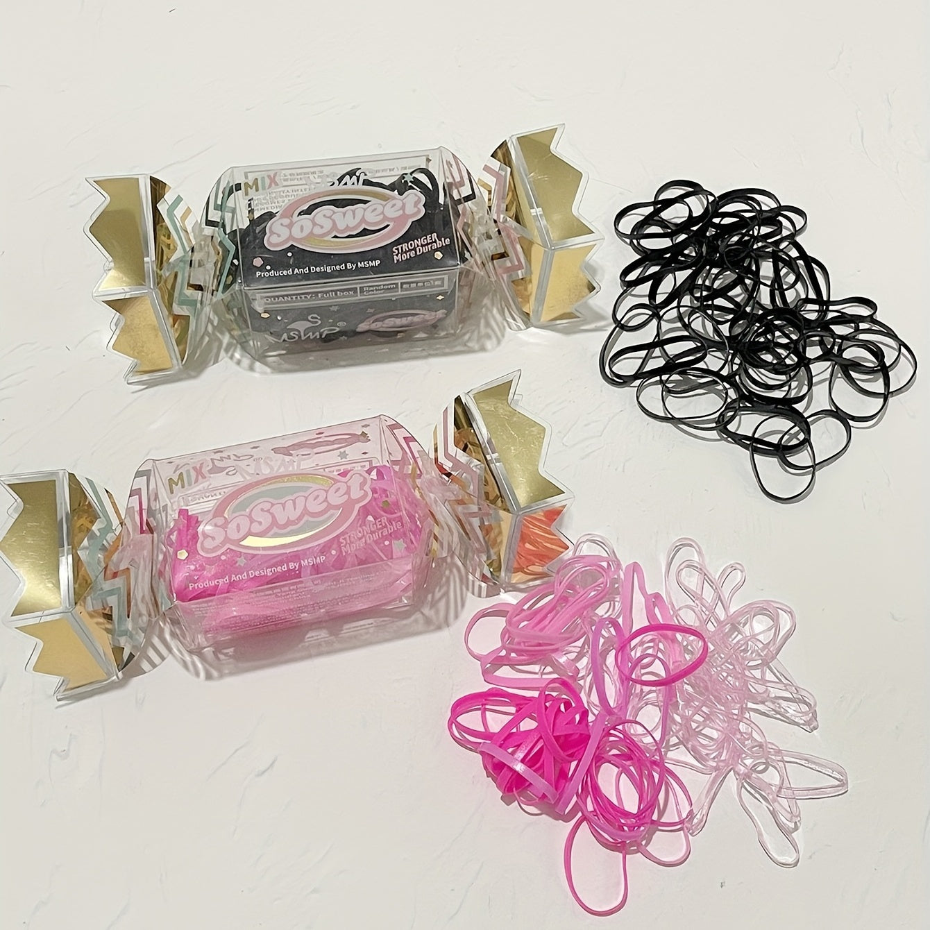 200pcs Mini Elastic Disposable Colorful Hair Ties Hair Bands for Girls