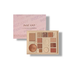 12-Color Highlighter & Eyeshadow Palette, Matte Pearly Finish