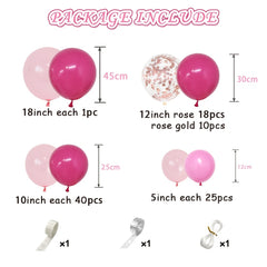 160 Latex Balloons Set Birthday Wedding Proposal Anniversary