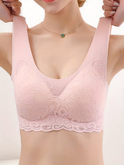 Lace Wireless Bra Scallop Trim