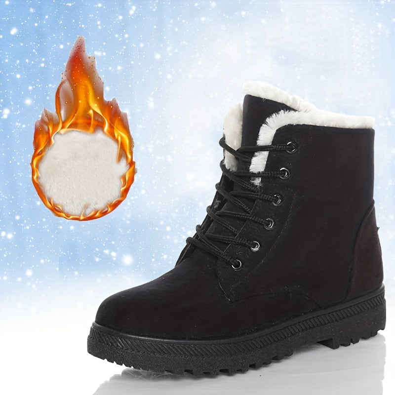 Women's Thickened Snow Boots Casual Medium Top Shoes