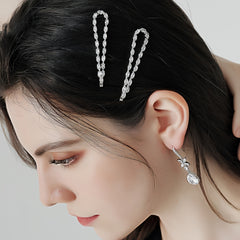 Rhinestone Pearl Hair Barrettes Clips Hairpin Decorative Accessory