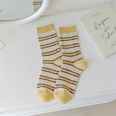 Colorblock Striped Sports Socks Women's Stockings